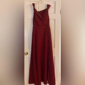 Windsor Deep Red Off the shoulder Dress